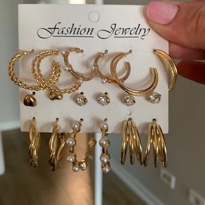 Never before worn gold earrings from Amazon.